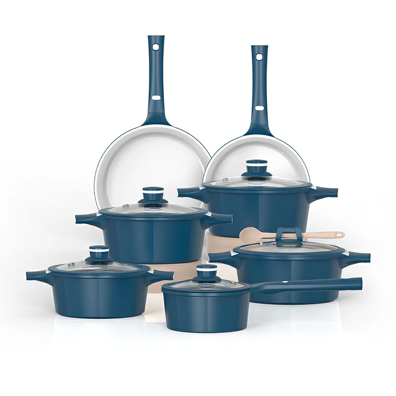 blue aluminium nonstick cookware set Nonstick Blue Aluminium Cookware Set