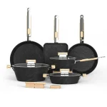 nonstick aluminium 8 piece cookware set Nonstick 8-Piece Volcanic Rock Aluminium Cookware Set