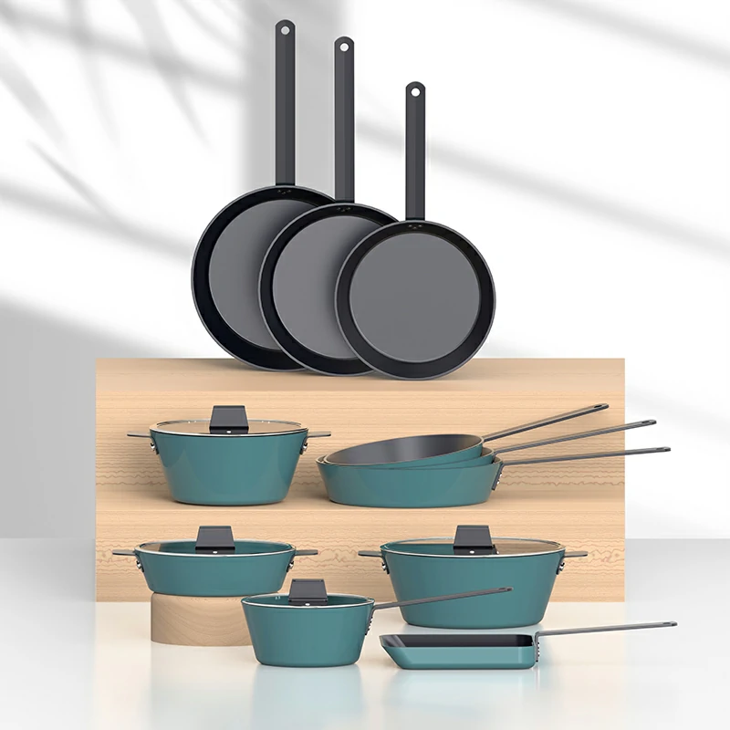 Nonstick Volcanic Rock Aluminium Cookware Set Style3