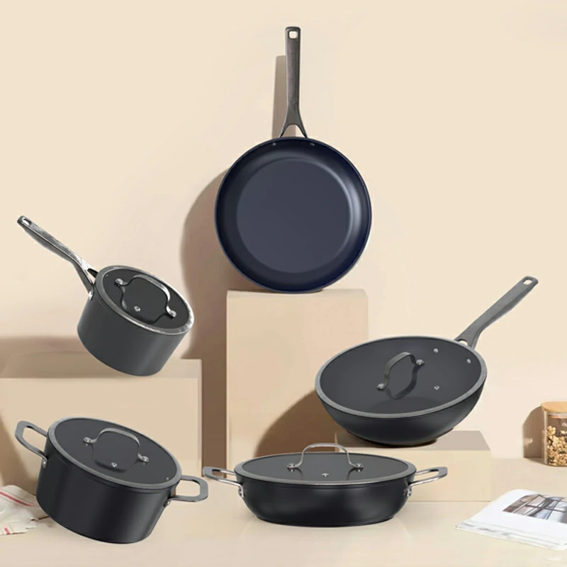 Ultralight Nonstick Black Aluminium Cookware Set for Ultralight added convenience during cooking